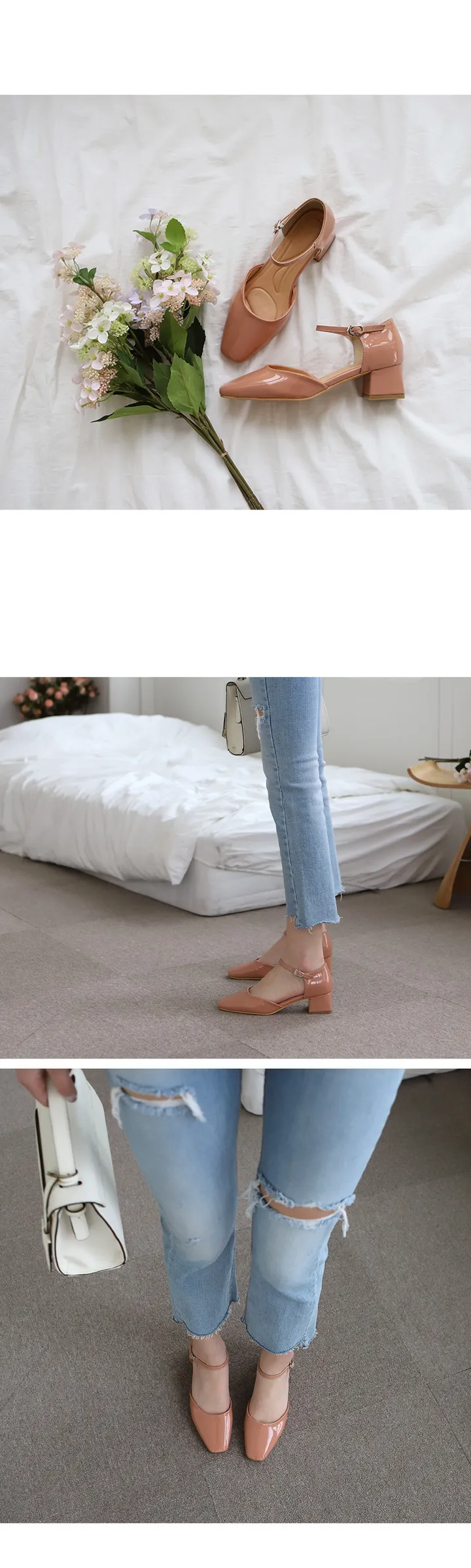 215-260까지 세상편한 무중력 레토 메리제인 펌프스 미들힐 미들굽 여성수제화 상세 이미지 22