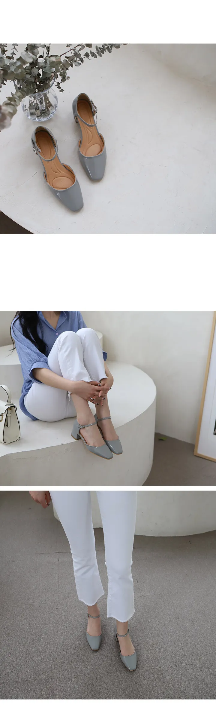 215-260까지 세상편한 무중력 레토 메리제인 펌프스 미들힐 미들굽 여성수제화 상세 이미지 31