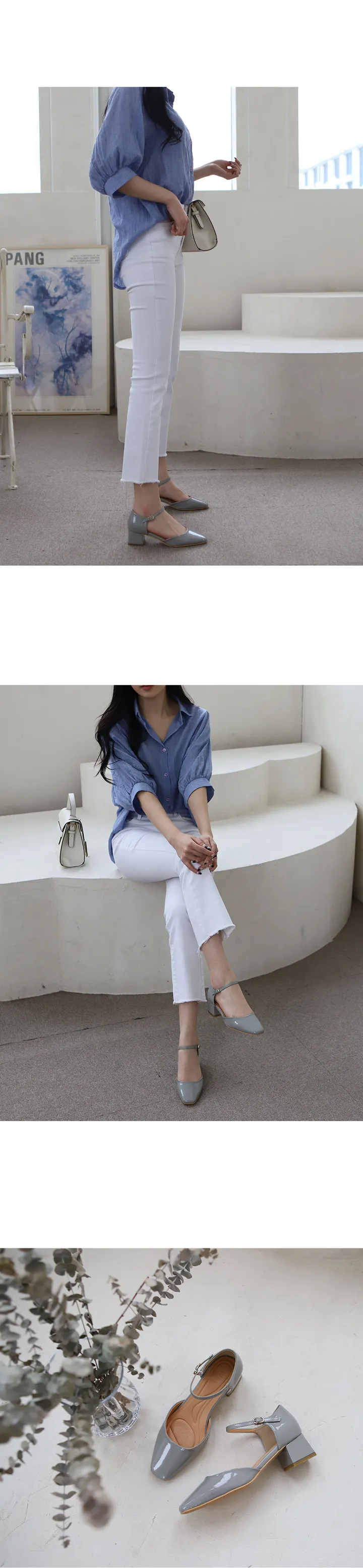 215-260까지 세상편한 무중력 레토 메리제인 펌프스 미들힐 미들굽 여성수제화 상세 이미지 32