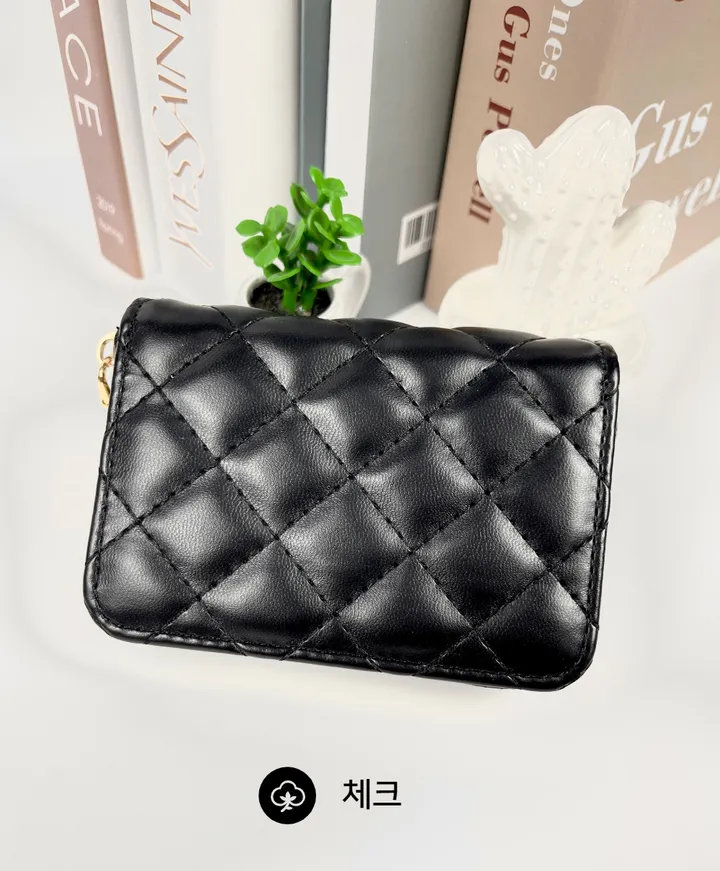 [당일발송] 시아 사선퀼팅 카드 반지갑 3Design 상세 이미지 9