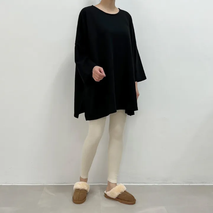 1+1 왕골지 레깅스 요가복 운동 홈웨어 빅사이즈 임부 상세 이미지 5