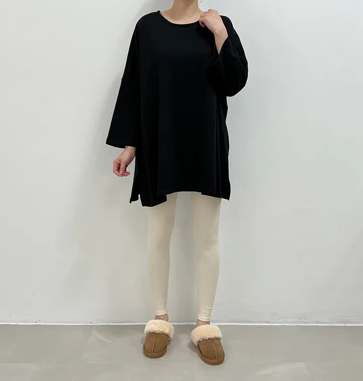 1+1 왕골지 레깅스 요가복 운동 홈웨어 빅사이즈 임부 상세 이미지 6