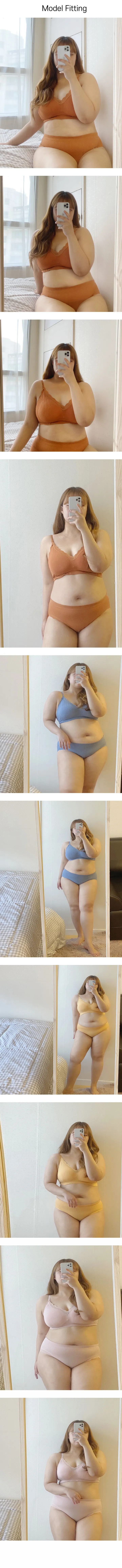 (빅사이즈 중독브라)A~F컵까지 레이스 쫀쫀밴딩 더블라인 브라렛 세트 상세 이미지 4