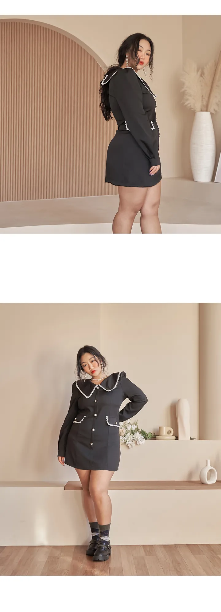 진주단추카라 미니원피스 (빅사이즈 2호까지) 상세 이미지 20
