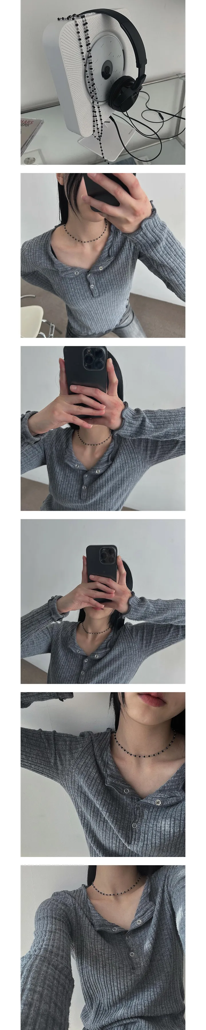 [🖤오늘출발🖤/써지컬] 블랙 치프 초커 목걸이 상세 이미지 2