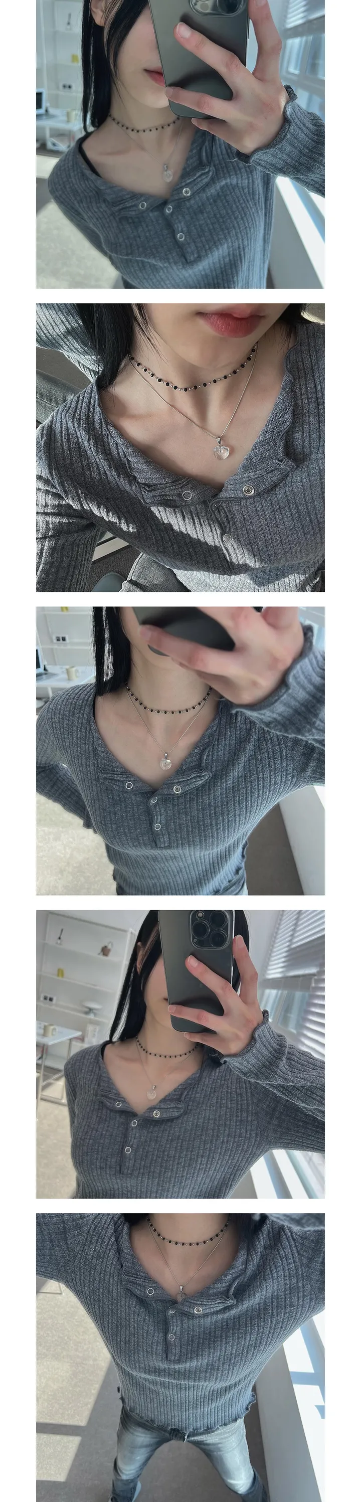 [🖤오늘출발🖤/써지컬] 블랙 치프 초커 목걸이 상세 이미지 3