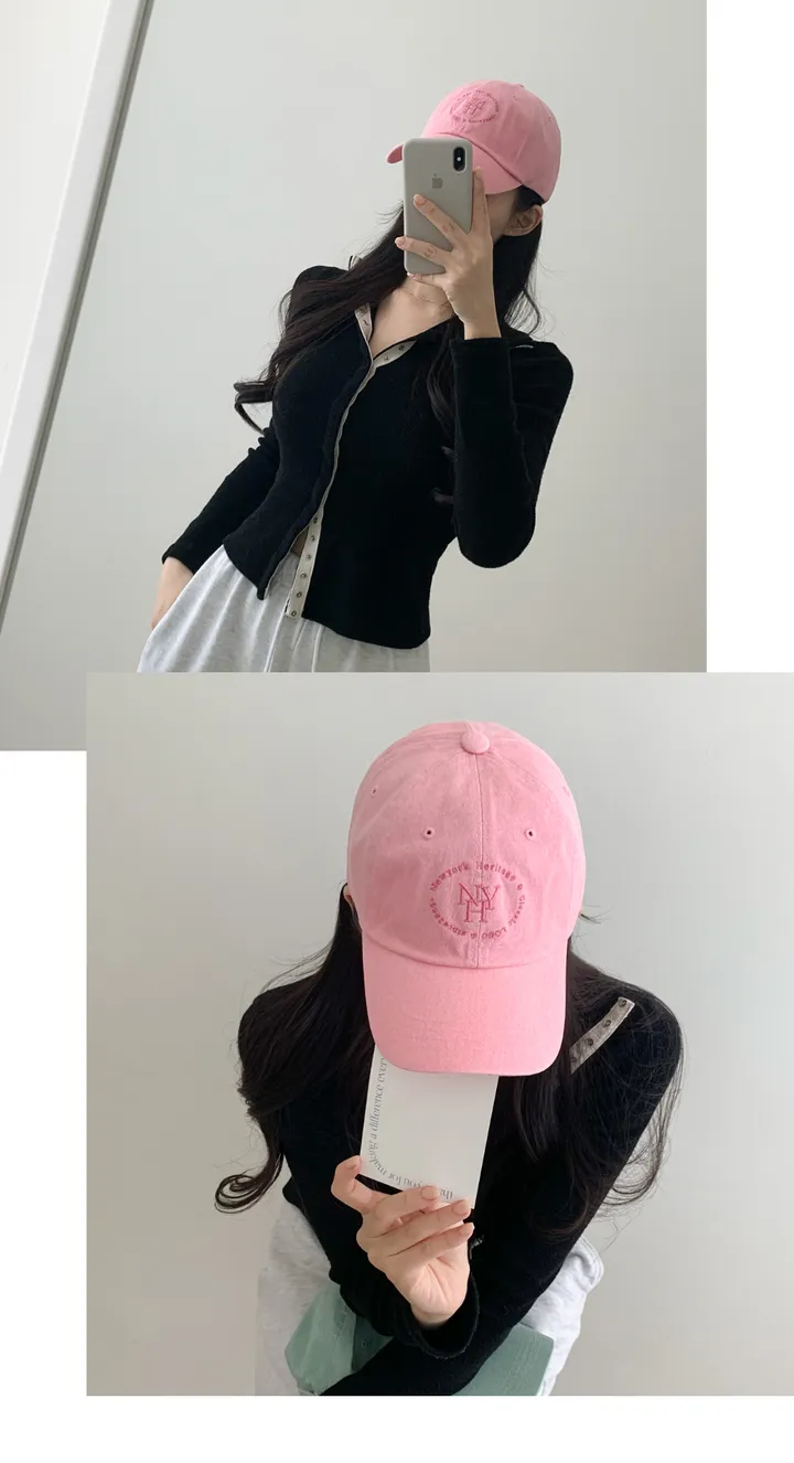 ღ리뷰검증!소두핏!ღ NY 빈티지 피그먼트 헤리티지 워싱 레터링 자수 모자 3color / 야구모자 남녀공용 볼캡 소두핏 얼굴소멸 데일리모자 대두커버 상세 이미지 14