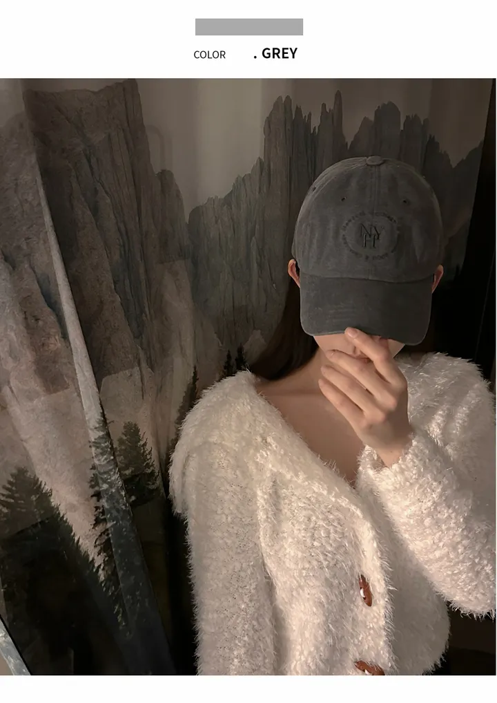 ღ리뷰검증!소두핏!ღ NY 빈티지 피그먼트 헤리티지 워싱 레터링 자수 모자 3color / 야구모자 남녀공용 볼캡 소두핏 얼굴소멸 데일리모자 대두커버 상세 이미지 15