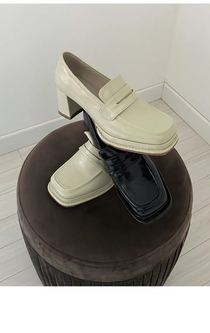 론브 스퀘어 페니 로퍼 힐 상세 이미지 5