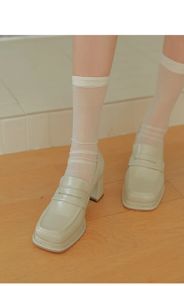 론브 스퀘어 페니 로퍼 힐 상세 이미지 6
