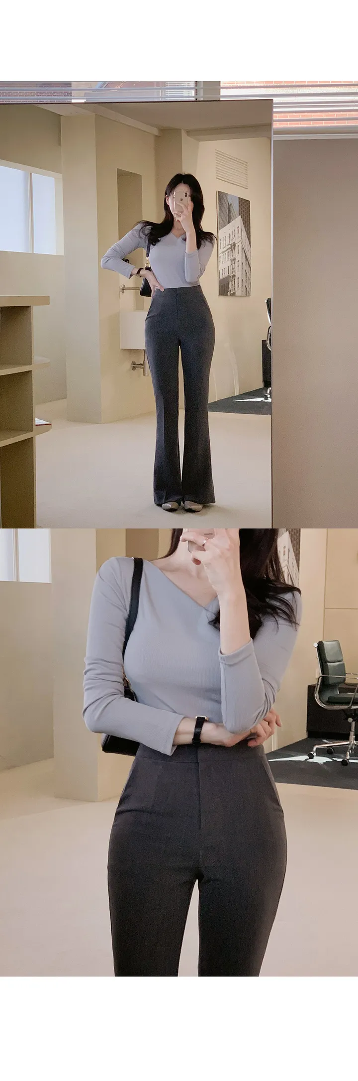 골드스퀘어 가죽 손목시계 상세 이미지 7
