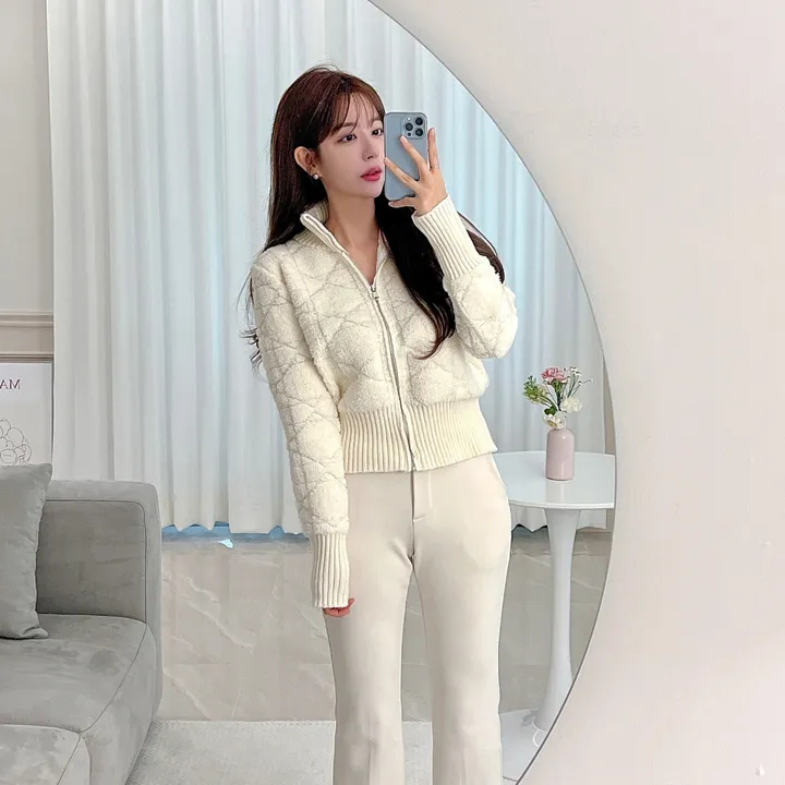 ⚡컬러추가/당일배송⚡ 다이아 뽀송이 니트 집업 자켓 5 COLORS 상세 이미지 2