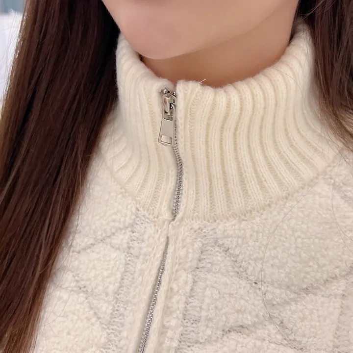 ⚡컬러추가/당일배송⚡ 다이아 뽀송이 니트 집업 자켓 5 COLORS 상세 이미지 8