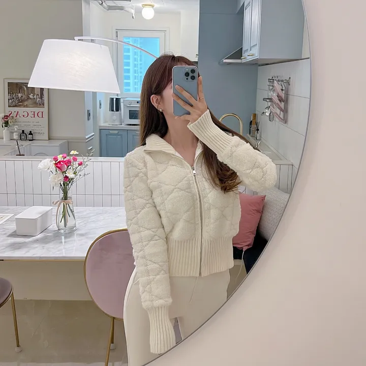 ⚡컬러추가/당일배송⚡ 다이아 뽀송이 니트 집업 자켓 5 COLORS 상세 이미지 9