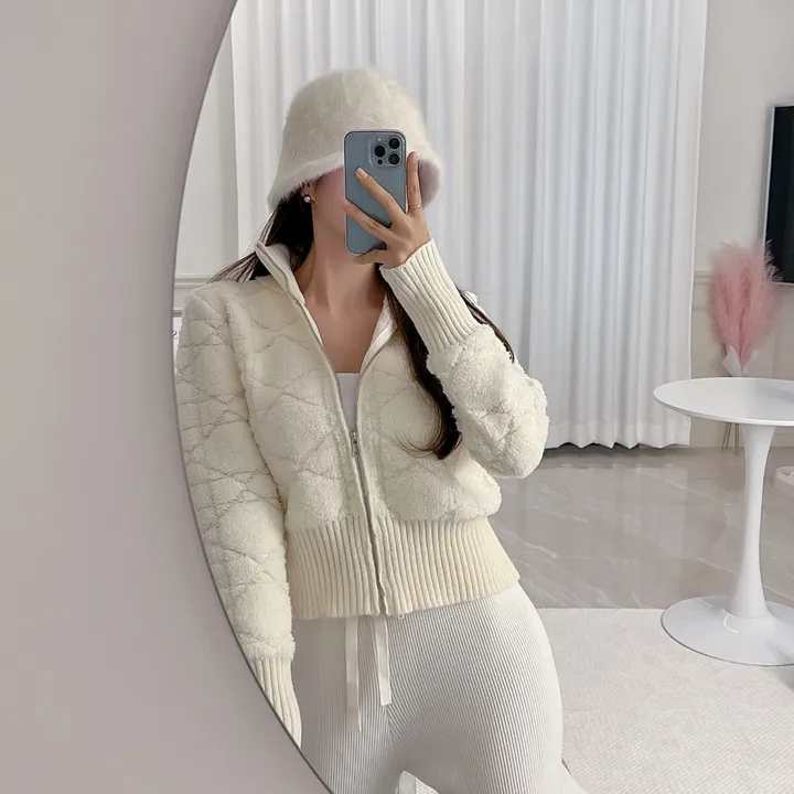 ⚡컬러추가/당일배송⚡ 다이아 뽀송이 니트 집업 자켓 5 COLORS 상세 이미지 11