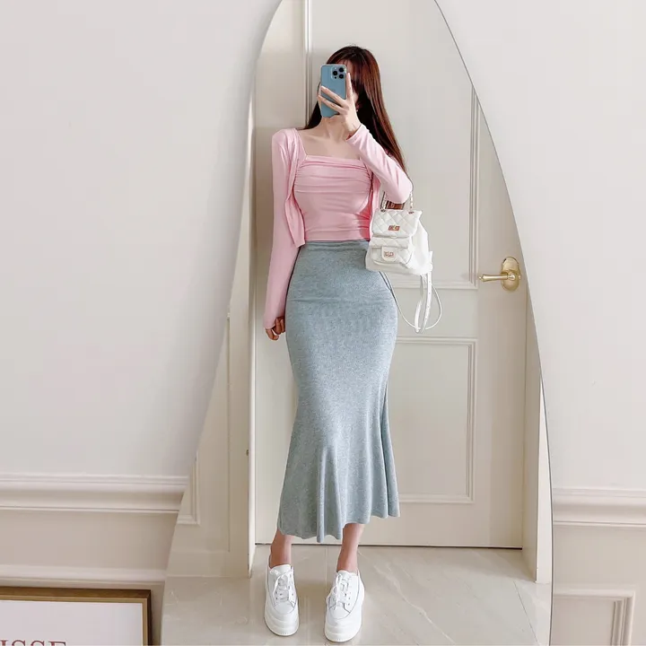 ⚡빠른배송⚡ 스퀘어 셔링 나시 가디건 세트 ( 4 COLOR ) 상세 이미지 7