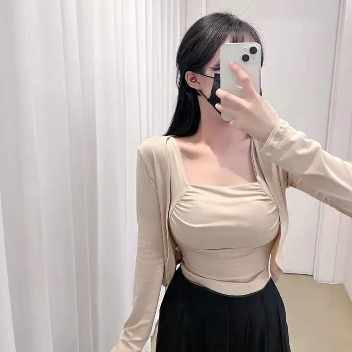 ⚡빠른배송⚡ 스퀘어 셔링 나시 가디건 세트 ( 4 COLOR ) 상세 이미지 18