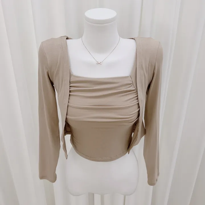 ⚡빠른배송⚡ 스퀘어 셔링 나시 가디건 세트 ( 4 COLOR ) 상세 이미지 30