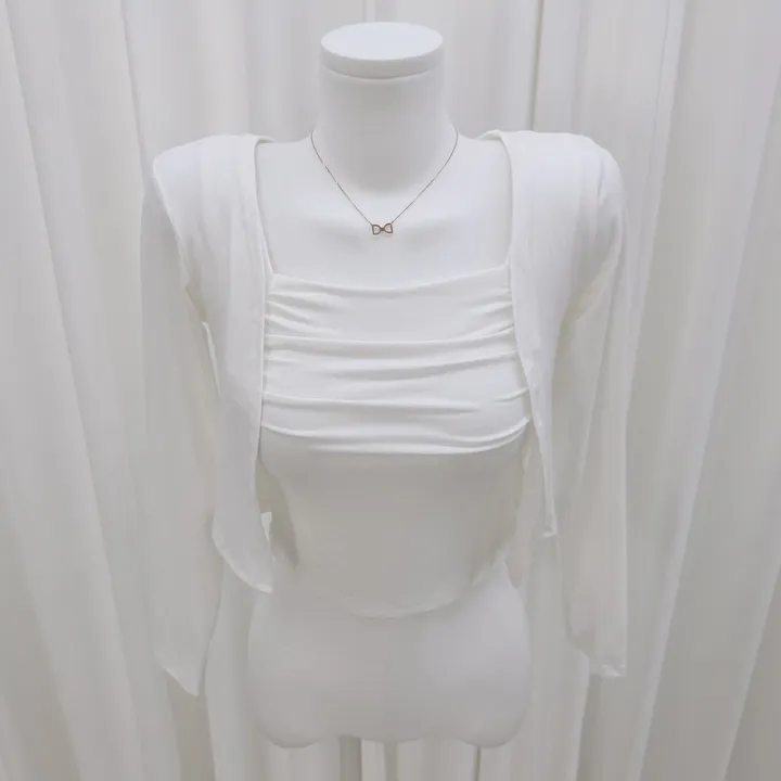 ⚡빠른배송⚡ 스퀘어 셔링 나시 가디건 세트 ( 4 COLOR ) 상세 이미지 42