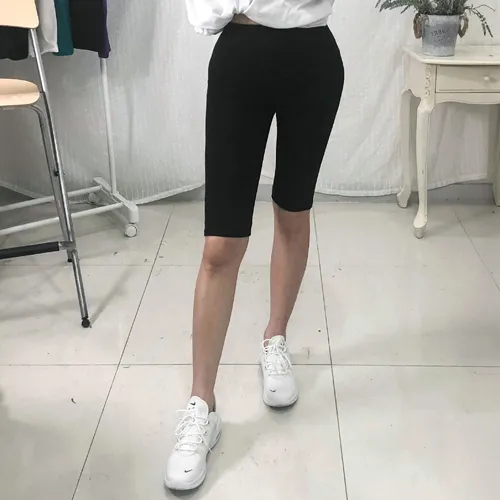 [쫀쫀] 면 스판 5부 레깅스 상세 이미지 4