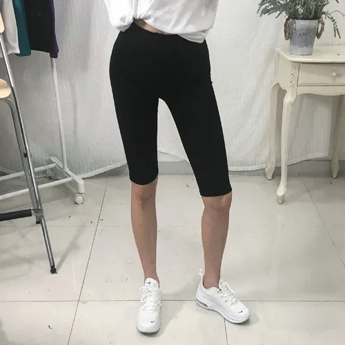 [쫀쫀] 면 스판 5부 레깅스 상세 이미지 5