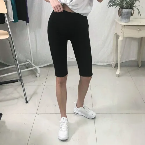 [쫀쫀] 면 스판 5부 레깅스 상세 이미지 6