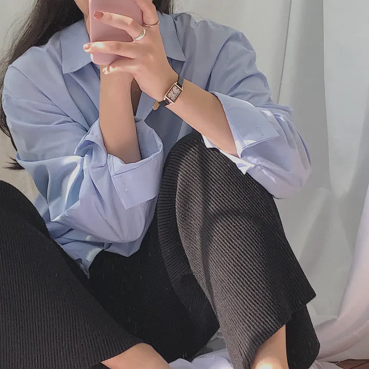 데일리 미니 스퀘어 가죽 시계 상세 이미지 13