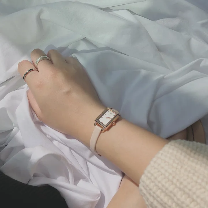 데일리 미니 스퀘어 가죽 시계 상세 이미지 19