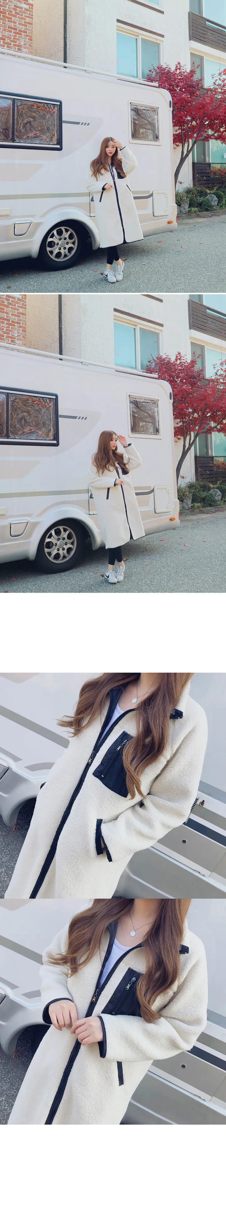 양털 롱 후리스 점퍼 (5color) 상세 이미지 2