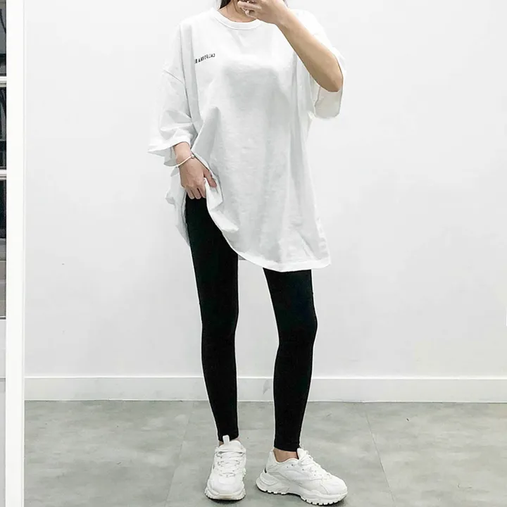 [당일출고🚀/사계절필수!/국내생산👍/2개묶음할인] 면 스판 9부 레깅스 상세 이미지 3