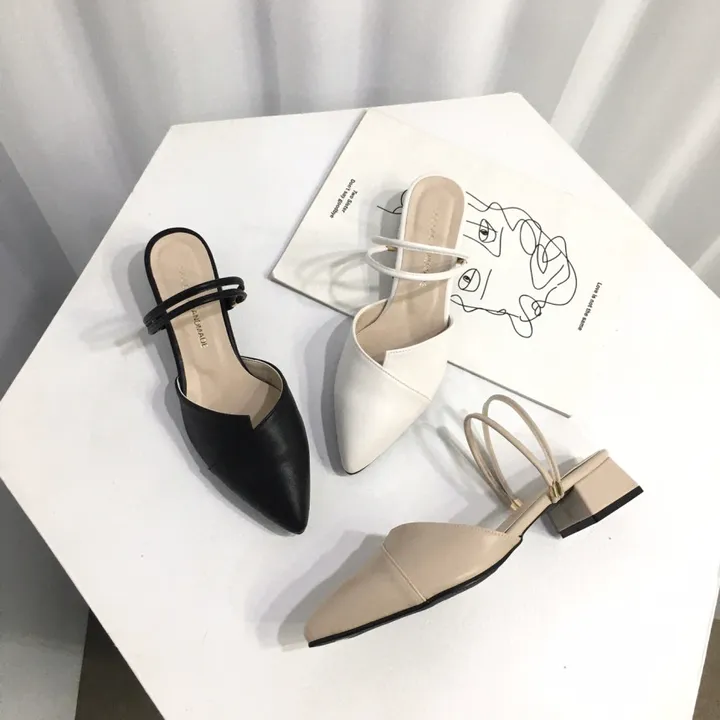 국산수제 투웨이 스트랩 뮬 샌들 3cm 225mm~255mm 상세 이미지 2
