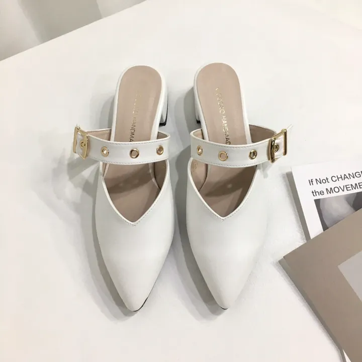 [국내제작/초특가]볼드 v컷 스트랩 3cm, 7cm 뮬 상세 이미지 5
