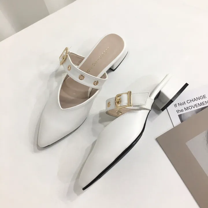 [국내제작/초특가]볼드 v컷 스트랩 3cm, 7cm 뮬 상세 이미지 7