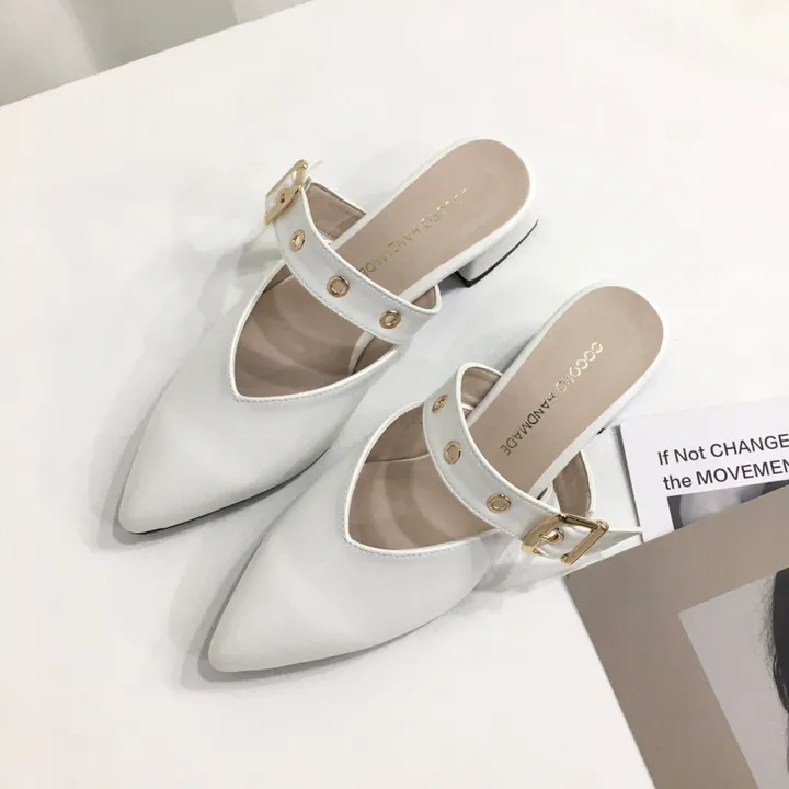 [국내제작/초특가]볼드 v컷 스트랩 3cm, 7cm 뮬 상세 이미지 6