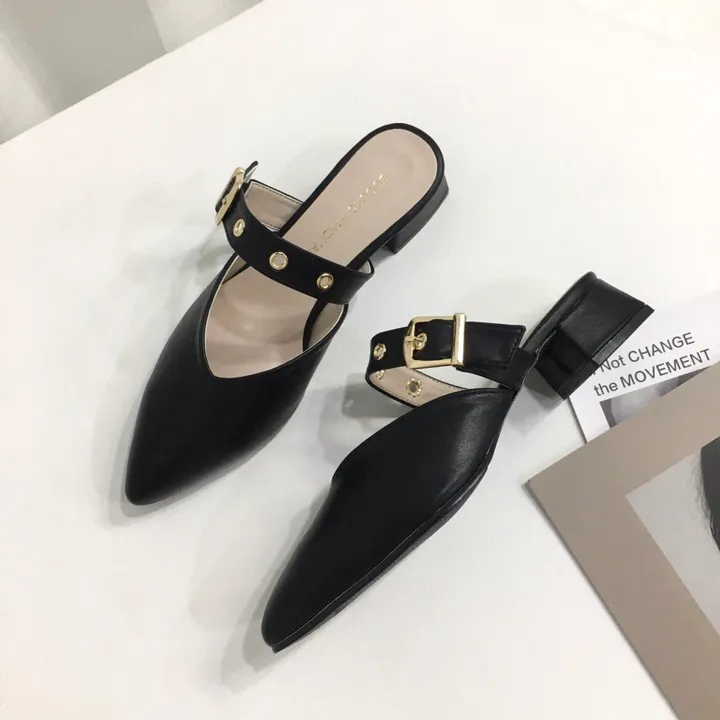 [국내제작/초특가]볼드 v컷 스트랩 3cm, 7cm 뮬 상세 이미지 19