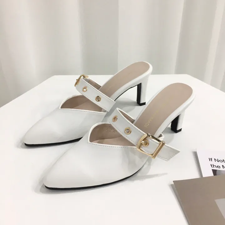 [국내제작/초특가]볼드 v컷 스트랩 3cm, 7cm 뮬 상세 이미지 28