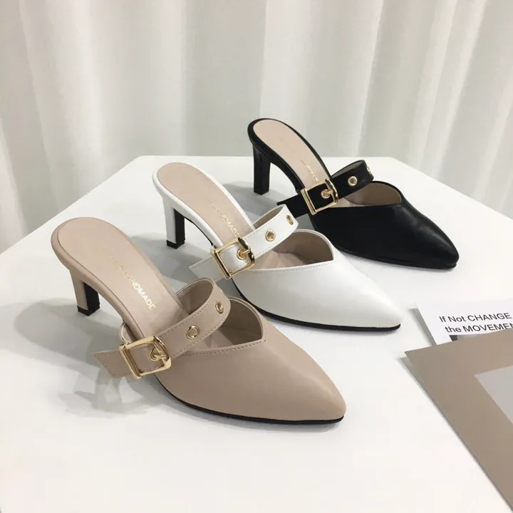 [국내제작/초특가]볼드 v컷 스트랩 3cm, 7cm 뮬 상세 이미지 23