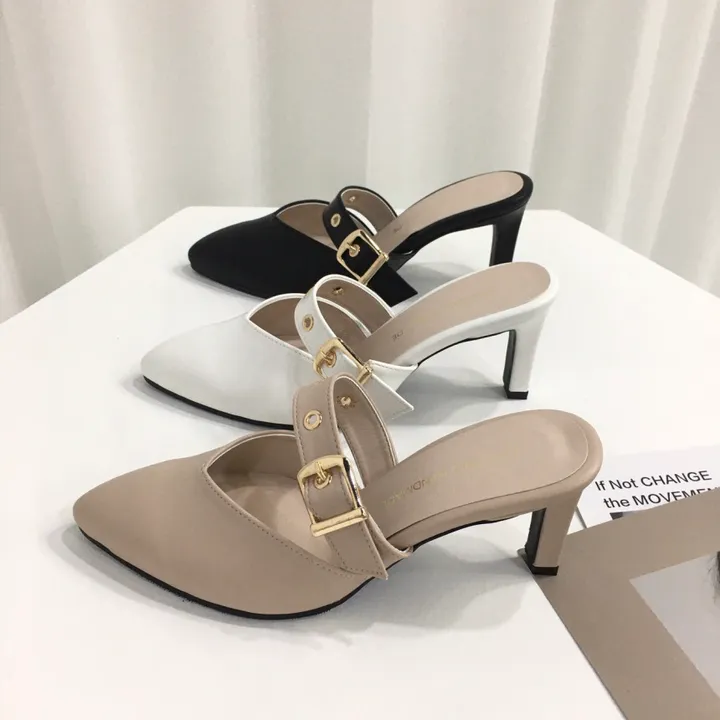 [국내제작/초특가]볼드 v컷 스트랩 3cm, 7cm 뮬 상세 이미지 24