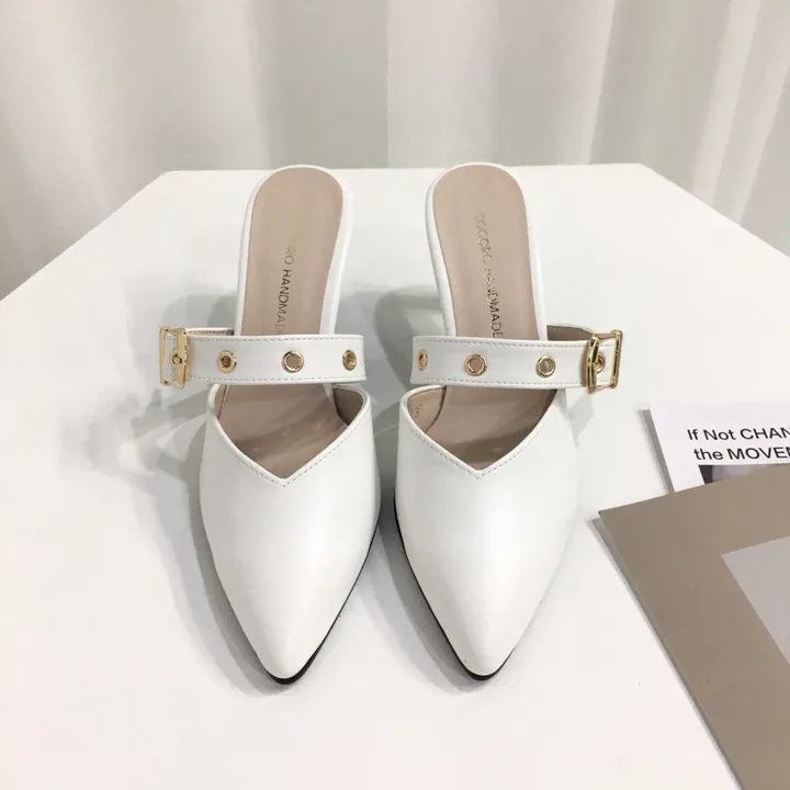 [국내제작/초특가]볼드 v컷 스트랩 3cm, 7cm 뮬 상세 이미지 27