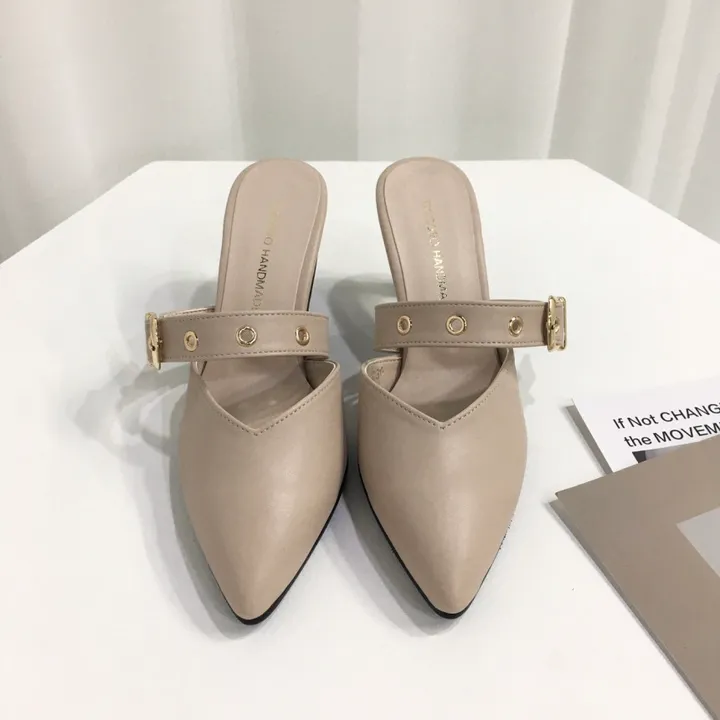 [국내제작/초특가]볼드 v컷 스트랩 3cm, 7cm 뮬 상세 이미지 33