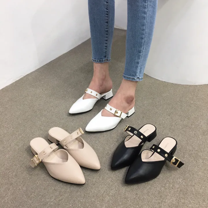 [국내제작/초특가]볼드 v컷 스트랩 3cm, 7cm 뮬 상세 이미지 4