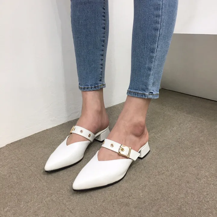 [국내제작/초특가]볼드 v컷 스트랩 3cm, 7cm 뮬 상세 이미지 10