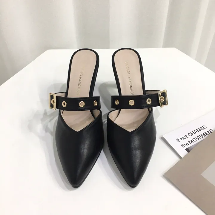 [국내제작/초특가]볼드 v컷 스트랩 3cm, 7cm 뮬 상세 이미지 39