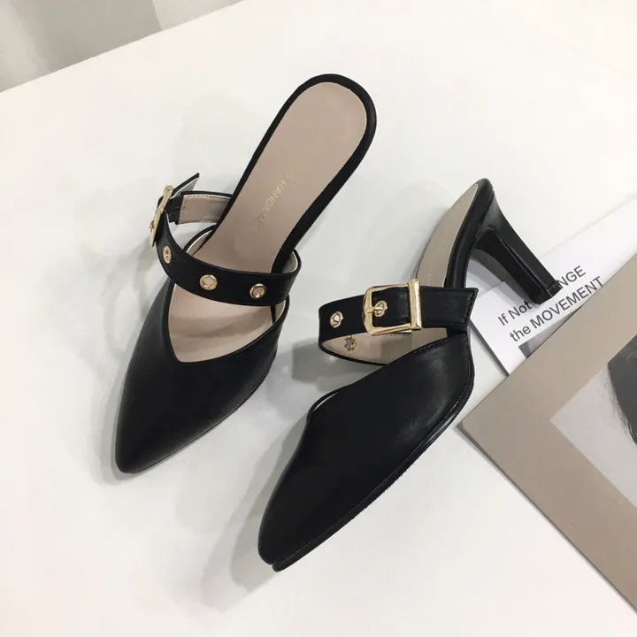 [국내제작/초특가]볼드 v컷 스트랩 3cm, 7cm 뮬 상세 이미지 41