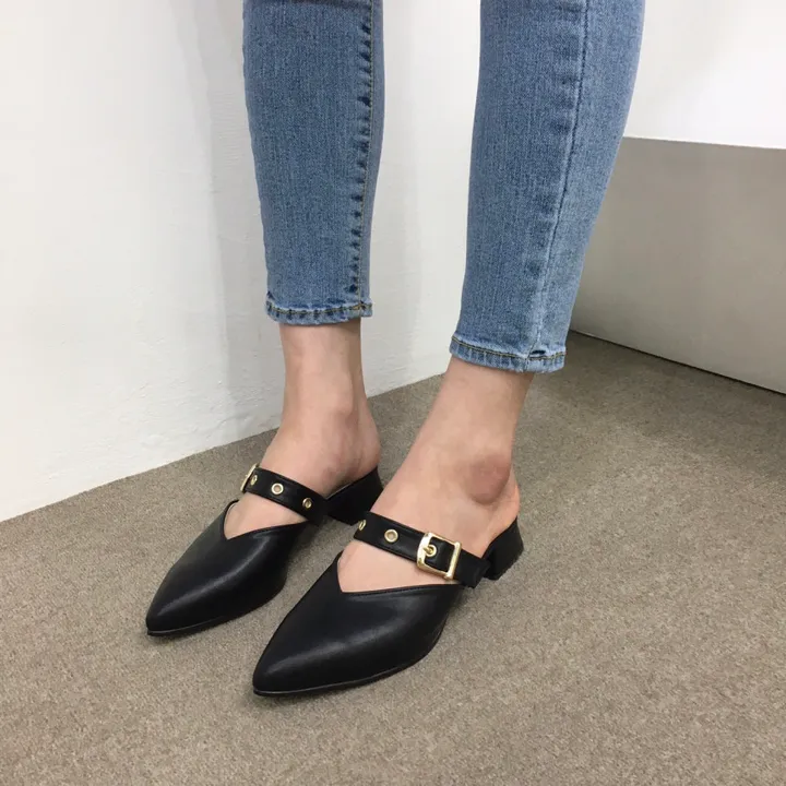 [국내제작/초특가]볼드 v컷 스트랩 3cm, 7cm 뮬 상세 이미지 22