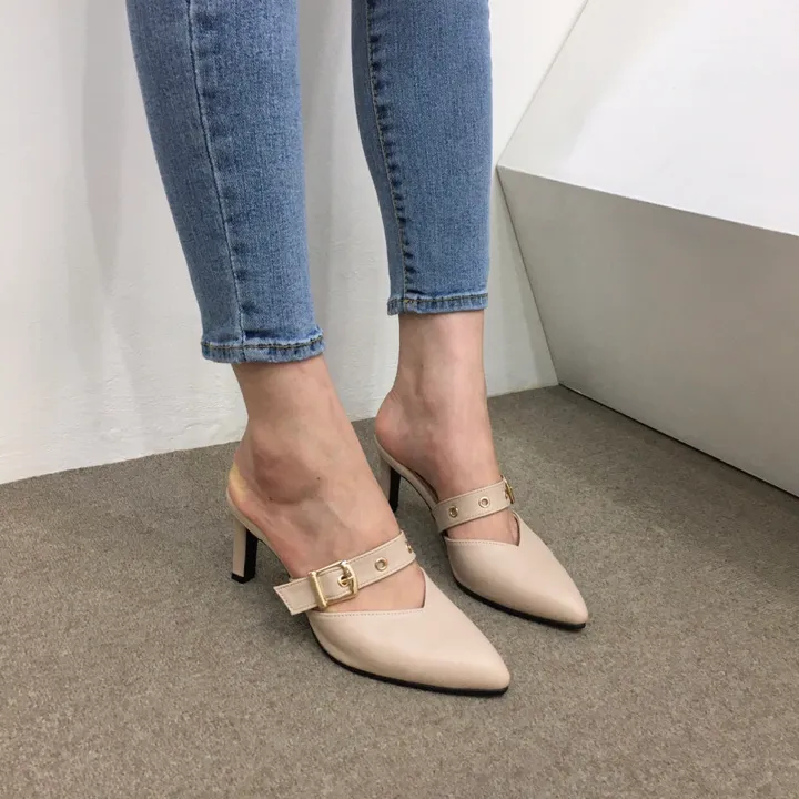 [국내제작/초특가]볼드 v컷 스트랩 3cm, 7cm 뮬 상세 이미지 37