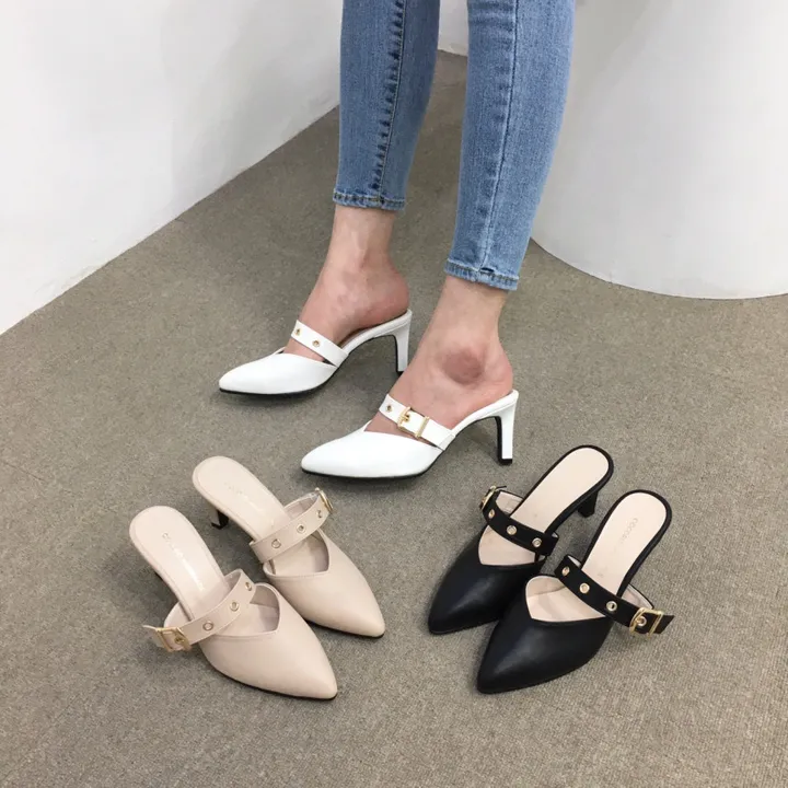 [국내제작/초특가]볼드 v컷 스트랩 3cm, 7cm 뮬 상세 이미지 26