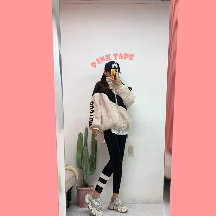 *겨울레깅스* [44-88] 피치기모 포인트 배색 스판 레깅스 상세 이미지 8