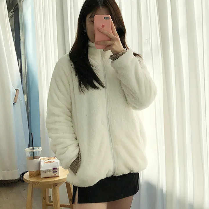 [당일출고]보들 보아털 후리스 카라양털집업(5color)/간절기/플리스집업/아우터/루즈핏/오버핏후리스 상세 이미지 9