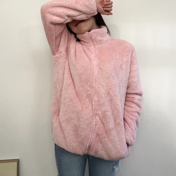 [당일출고]보들 보아털 후리스 카라양털집업(5color)/간절기/플리스집업/아우터/루즈핏/오버핏후리스 상세 이미지 14